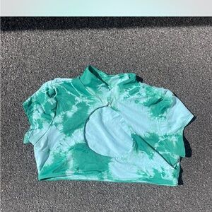 Green Tie-Dye Women's Top